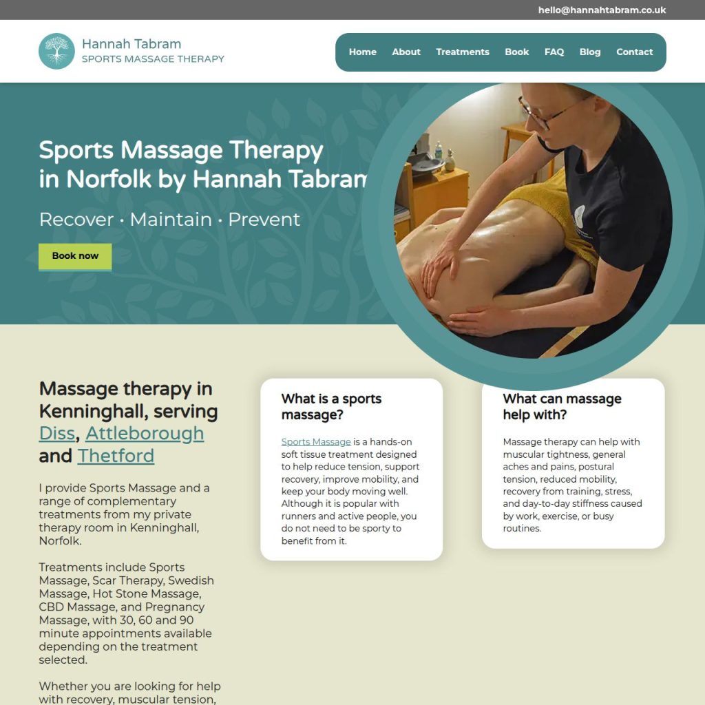 Hannah Tabram Sports Massage Therapy illustration 1